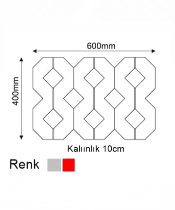 Çim Taşı Ölçüleri genellikle 40*60 cm ' dir.