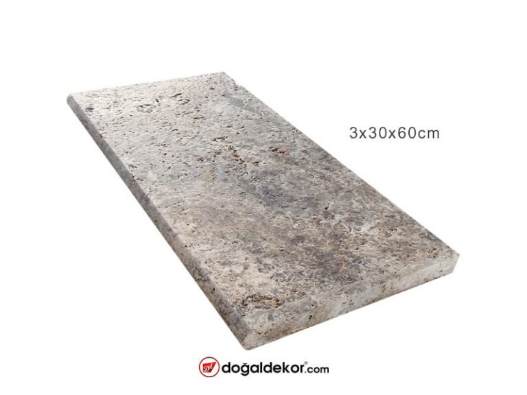 Traverten Bahçe Adım Taşı Silver Bullnose 3x30x60cm – DT1585
