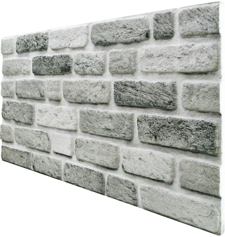 BR-526 Gri Antik Tuğla Görünümlü Strafor Duvar Paneli (50x100cm)