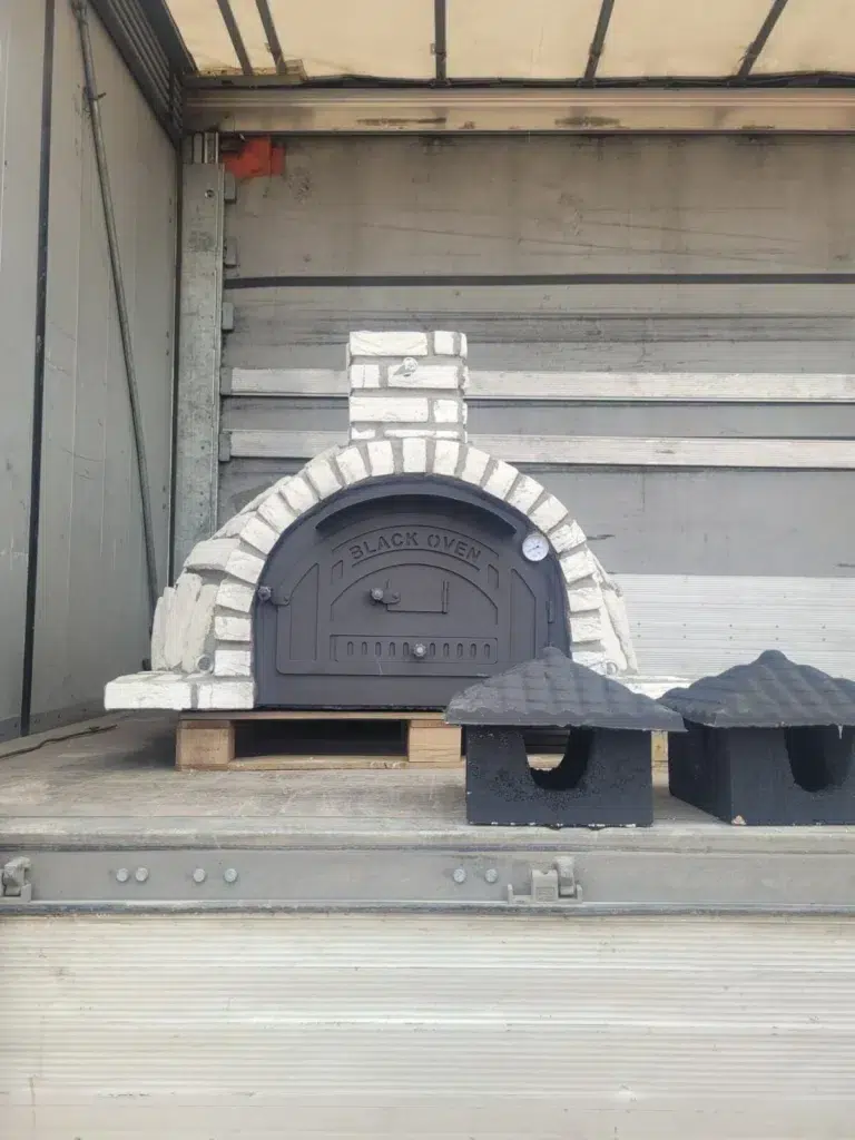 Taş Kaplama Hazır Barbekü Fırın Üst Kısım – Black Oven Siyah Kapaklı