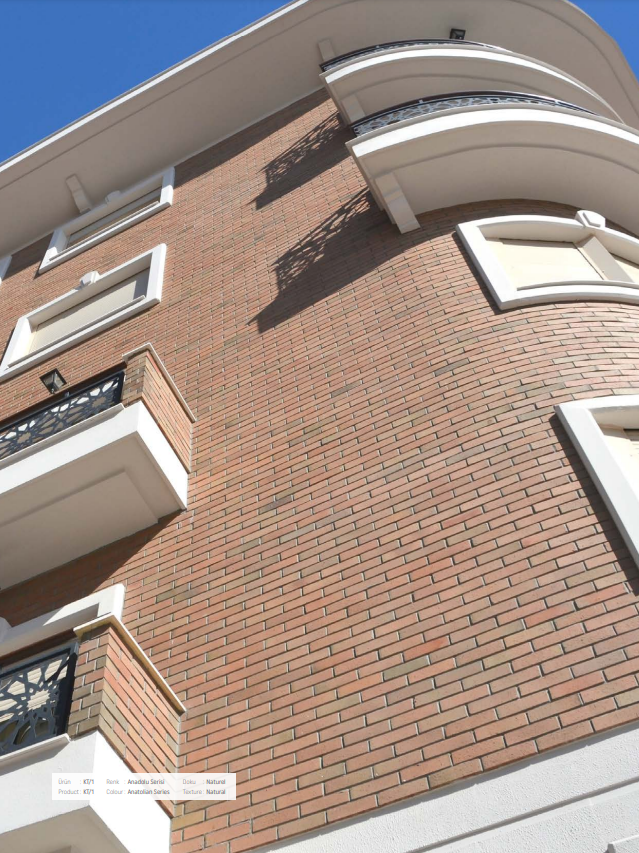 Duvar kaplama için kullanılan kırmızı Işıklar klinker kaplama tuğlası dokusu