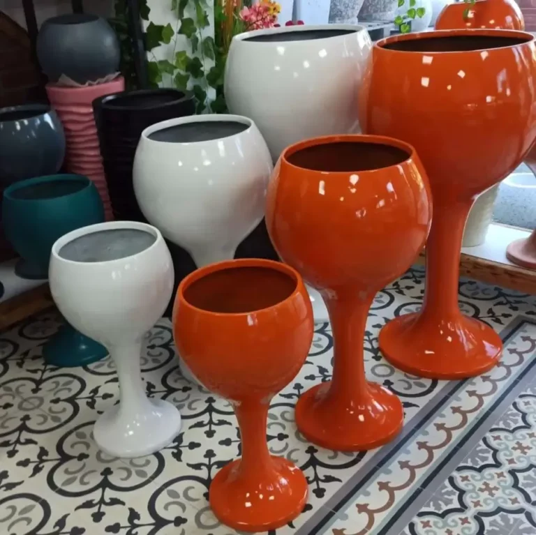 Kadeh Saksı – Fiber Bardak Saksı – 40x100cm