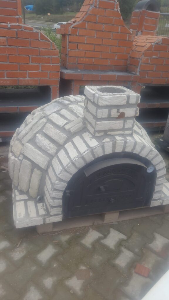 Beyaz Dekoratif Tuğla Kaplamalı Taş Fırın (Antik Seri)