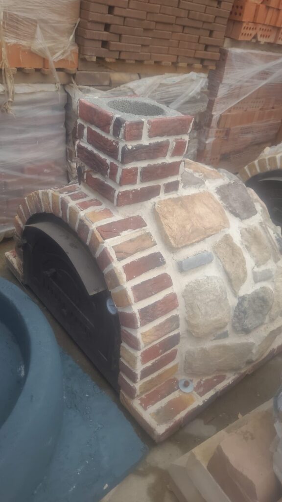 Doğal Taş Kaplamalı Taş Fırın (Kubbeli Antik Seri)