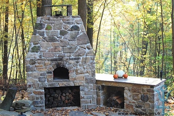 Doğal Kayrak Taşı Şömine ve Barbekü Uygulamaları