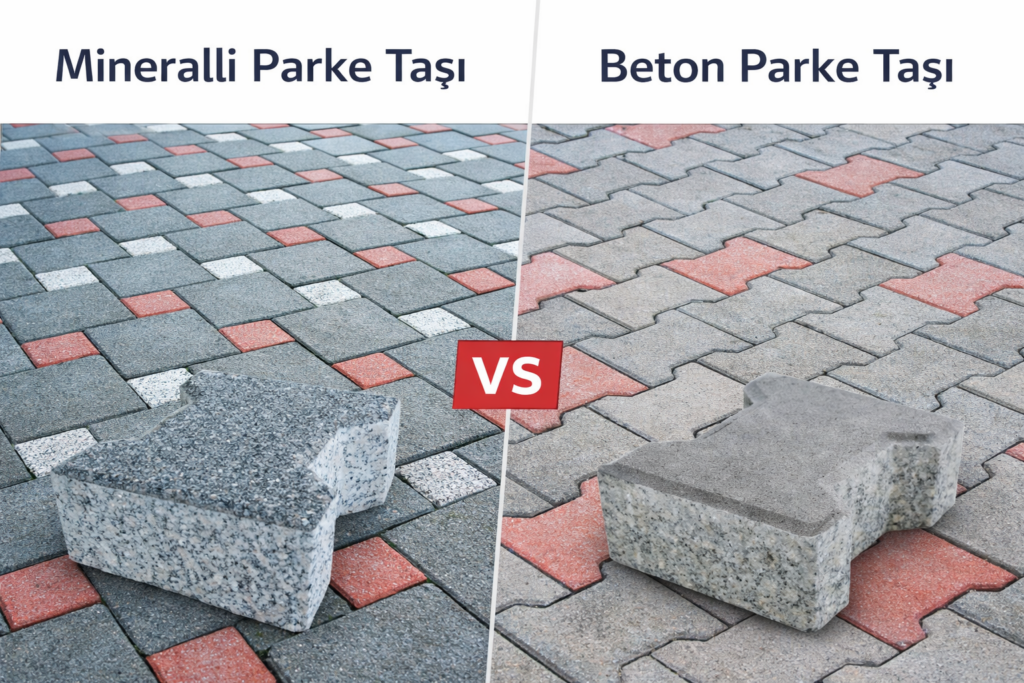 Mineralli Parke Taşı mı Beton Parke Taşı mı? Hangisi Daha Dayanıklı?