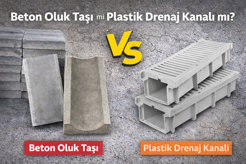 Beton Oluk Taşı mı Plastik Drenaj Kanalı mı? Hangisi Daha İyi?